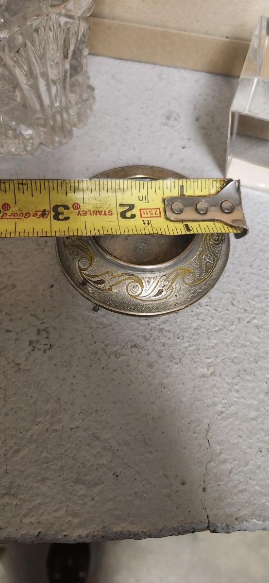 Sale Photo Thumbnail #141: Gorgeous little Baccarat finger bowl, cranberry glass small vase, pair of Waldonia crystal candlesticks and a few other things.