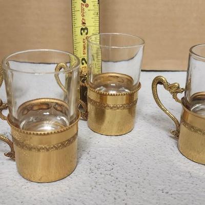 Dragon handled aperitif cups