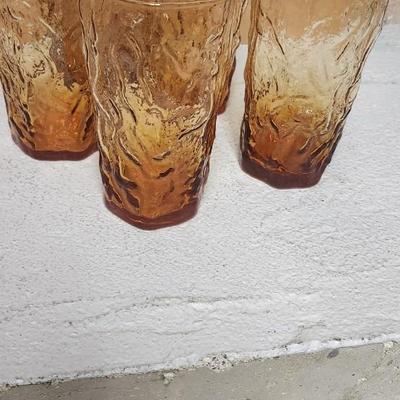 Vintage glasses-amber driftwood