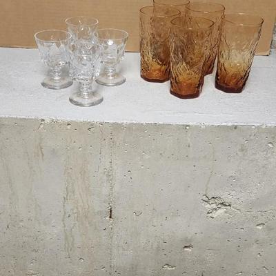 Vintage glasses-amber driftwood