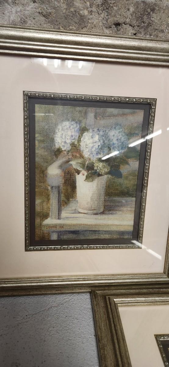 Sale Photo Thumbnail #236: Nice set of framed florals.