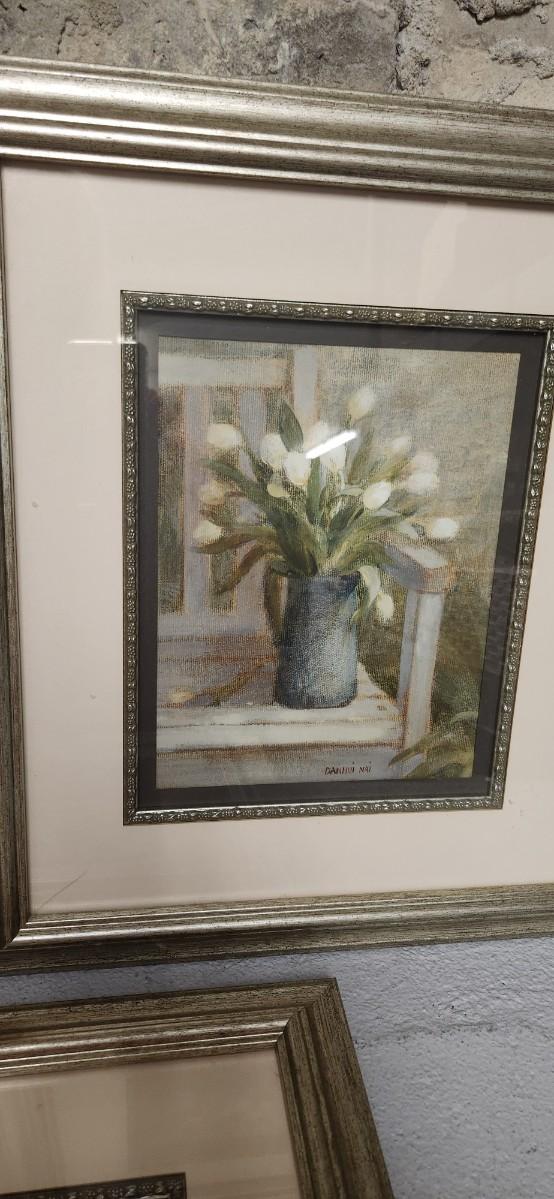 Sale Photo Thumbnail #237: Nice set of framed florals.