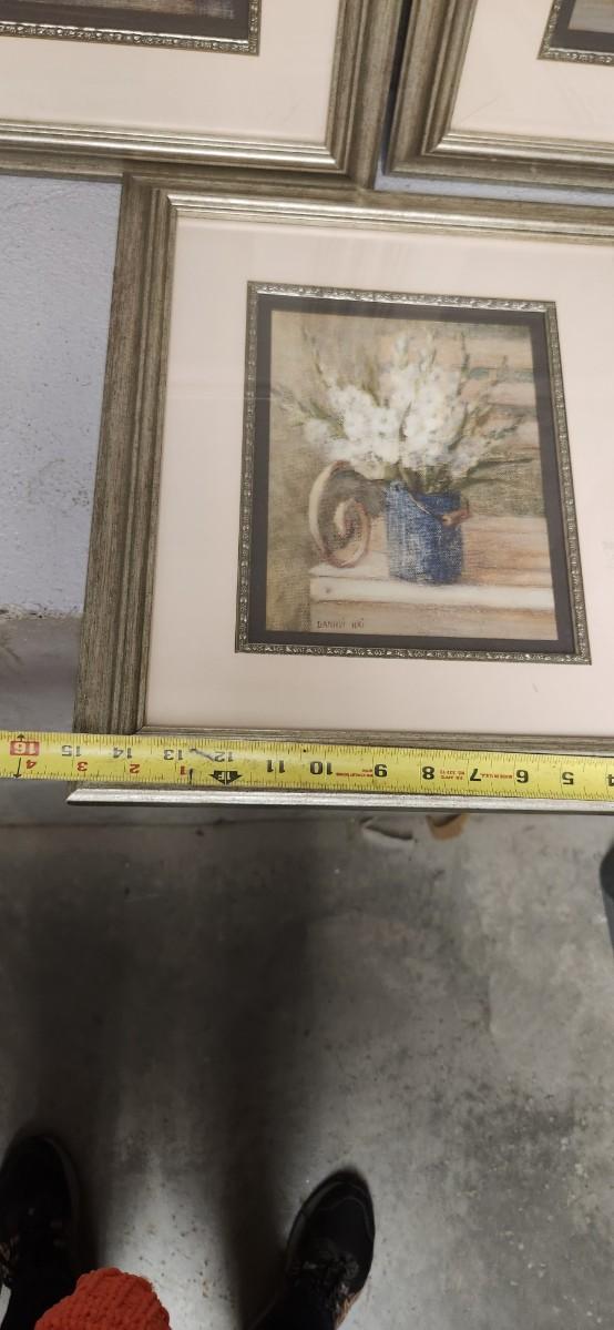 Sale Photo Thumbnail #235: Nice set of framed florals.