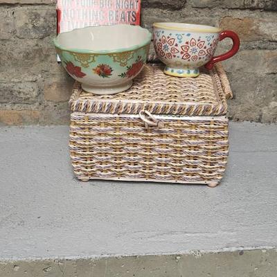 Pioneer woman and sewing box