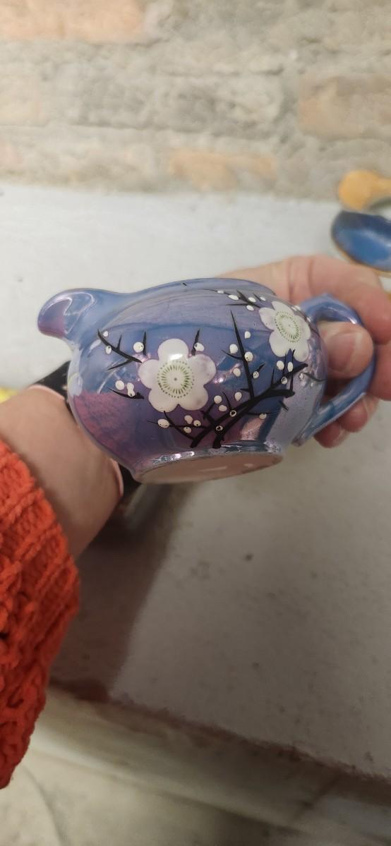 Sale Photo Thumbnail #281: Cute lot of vessels and pitchers, even a personal teapot and cup