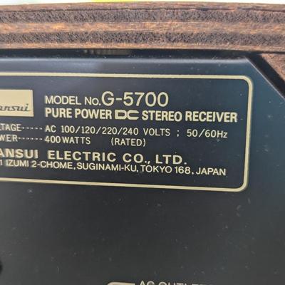 Vintage Sansui G5700 Stereo Receiver Model G-5700