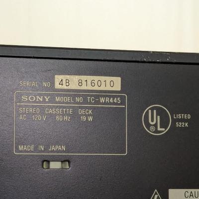 Sony Stereo Cassette Deck TC-WR445