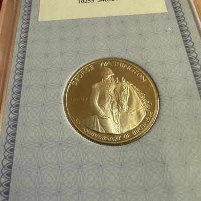GRADED PR67 GEORGE WASHINGTON 250th ANNIVERSARY OF BIRTH HALF DOLLAR COIN