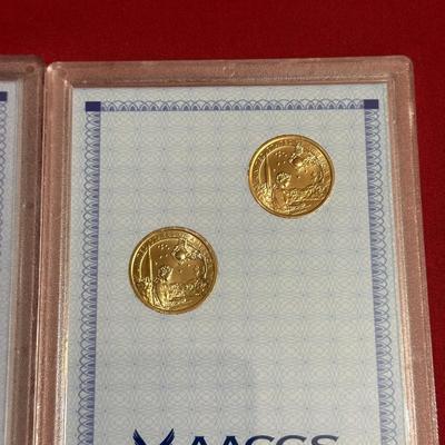 GRADED MS63 2017 P-MINT QUARTERS AND MS65 2019 D/P-MINT $1 SACAGAWEA COINS