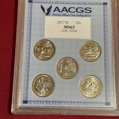 GRADED MS63 D/P-MINT QUARTERS