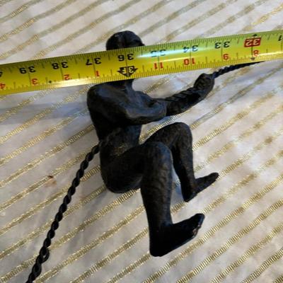 Cast Iron Wall Climber Sculpture
