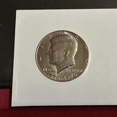 1976 BICENTENNIAL JFK HALF DOLLAR, 2013 $2 BILL, JFK BICENTENNIAL HALF DOLLAR, WASHINGTON BICENTENNIAL QUARTERS AND $2 DOLLAR BILL