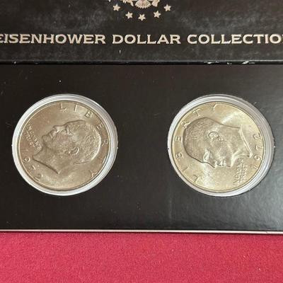 2-1971 & 2-1972 EISENHOWER DOLLAR COINS