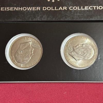 2-1971 & 2-1972 EISENHOWER DOLLAR COINS