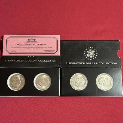 2-1971 & 2-1972 EISENHOWER DOLLAR COINS