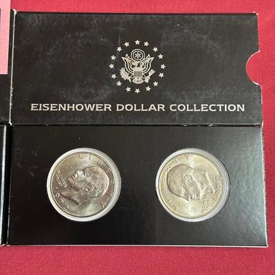 2-1971 & 2-1972 EISENHOWER DOLLAR COINS