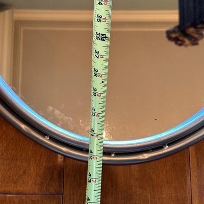 Oval Wall Mirror with Double Metal Frame