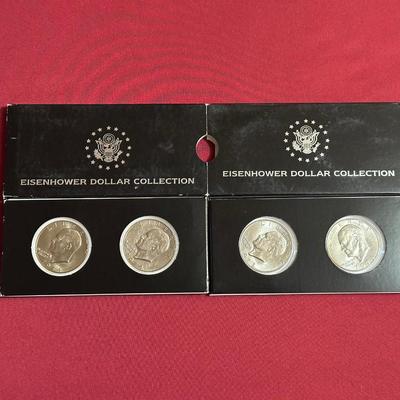 2-1973 & 2-1974 EISENHOWER DOLLAR COINS