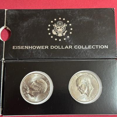 2-1973 & 2-1974 EISENHOWER DOLLAR COINS