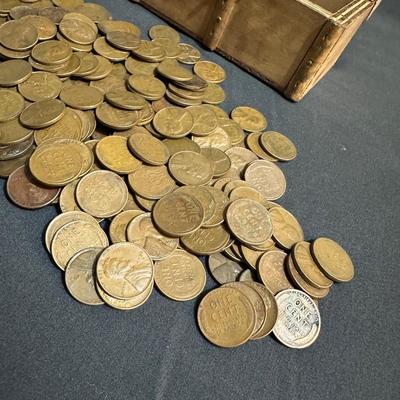 TINY CHEST FULL OF WHEAT PENNIES