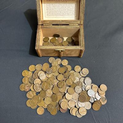 TINY CHEST FULL OF WHEAT PENNIES