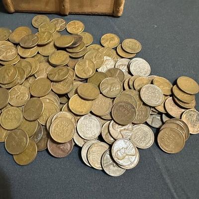 TINY CHEST FULL OF WHEAT PENNIES