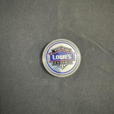 PEANUTS BRITISH VIRGIN ISLANDS $1 COIN WITH QUEEN ELIZABETH ON THE BACK SIDE, LOWES JIMMIE JOHNSON COIN AND 4 COLLECTORS COINS