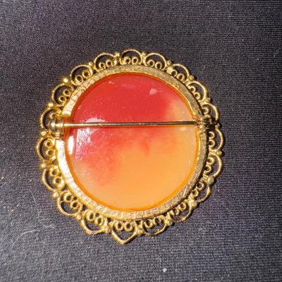Vintage Cameo Brooch Pin