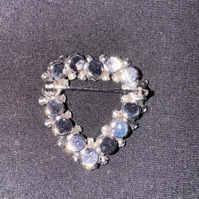 Vintage Blue Heart Pin