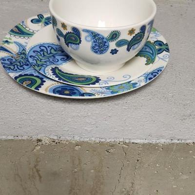 Paisley dishes - 8 sets