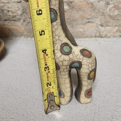 Prairie Fire planter, giraffe and plate