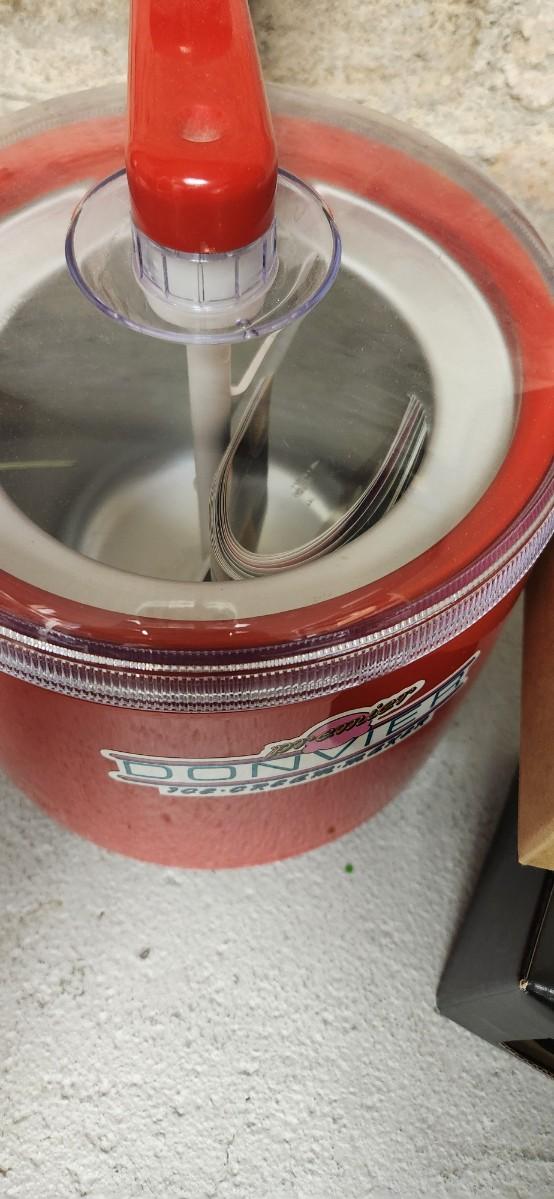 Sale Photo Thumbnail #429: New crank ice cream maker. New tea steeper cup and a new medora mug