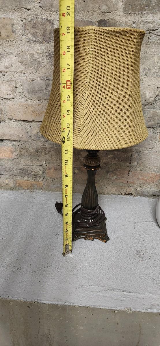 Sale Photo Thumbnail #441: Sweet little lamp, huge black glass vase, white jug and silver ceramic vase