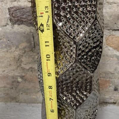 Lamp, huge black glass vase lot