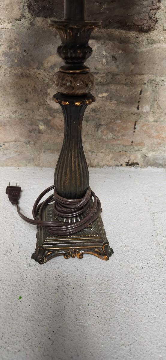 Sale Photo Thumbnail #442: Sweet little lamp, huge black glass vase, white jug and silver ceramic vase