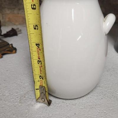 Lamp, huge black glass vase lot