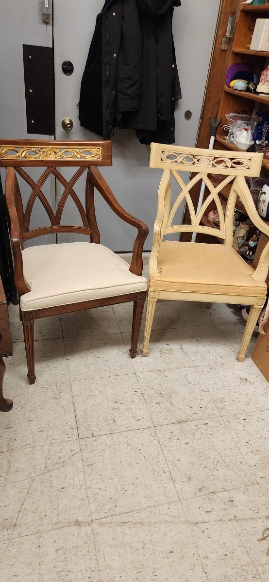 Sale Photo Thumbnail #447: Super pair of chairs. Same design, different colors