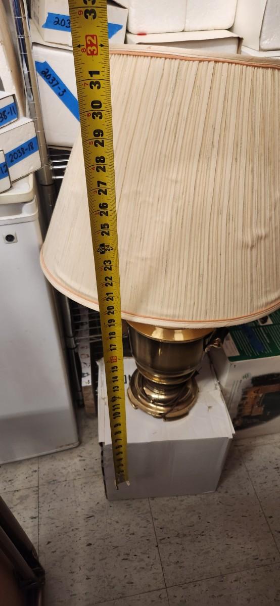 Sale Photo Thumbnail #454: BIG antique brass Stieffel lamp