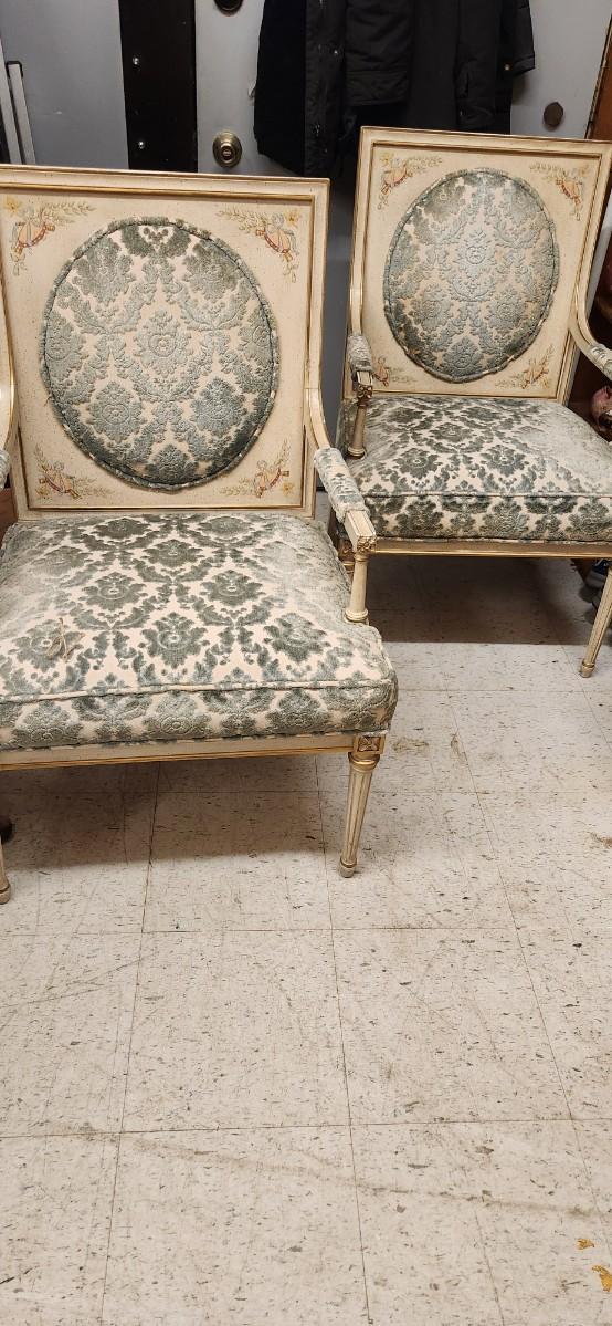 Sale Photo Thumbnail #459: These are amazing...old, gorgeous painting and details. Super super comfortable.