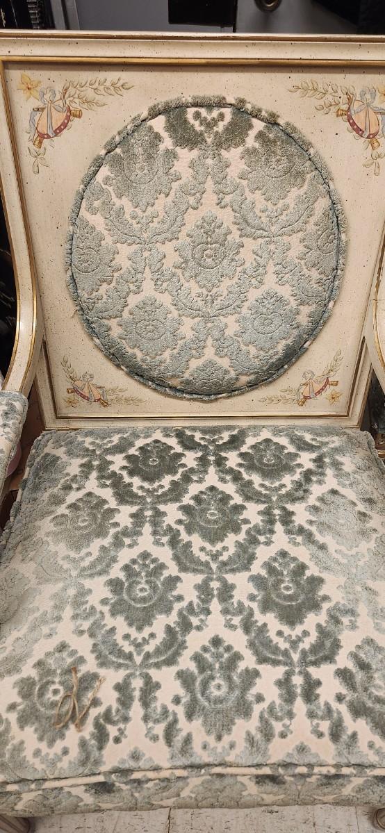 Sale Photo Thumbnail #460: These are amazing...old, gorgeous painting and details. Super super comfortable.