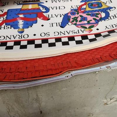 Stack of vinyl placemats