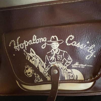 HOPALONG CASSIDY PENCIL CASE AND VINYL BAG