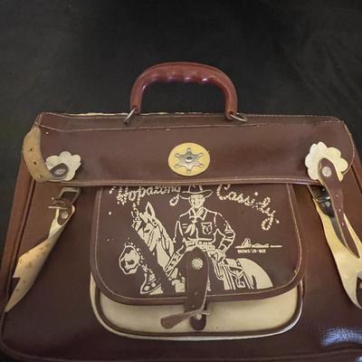 HOPALONG CASSIDY PENCIL CASE AND VINYL BAG
