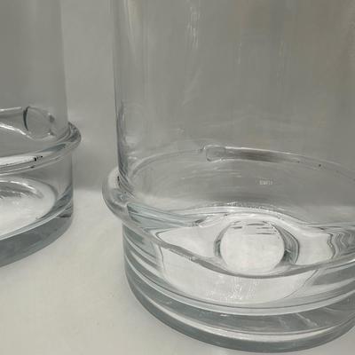 Pair of Large Glass Cylinder Vases