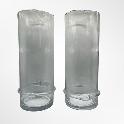 Pair of Large Glass Cylinder Vases