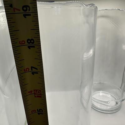 Pair of Large Glass Cylinder Vases