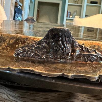 Pair Silverplate Serving Trays – Grape & Leaf Detail