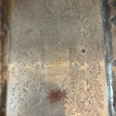 Pair Silverplate Serving Trays – Grape & Leaf Detail