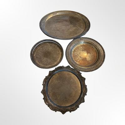 Vintage Silverplate Serving Trays – Lot of 4