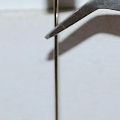 Letter "J" HAT PIN (4" L) with a Silver Tone Stem and Screw-on Security Clasp